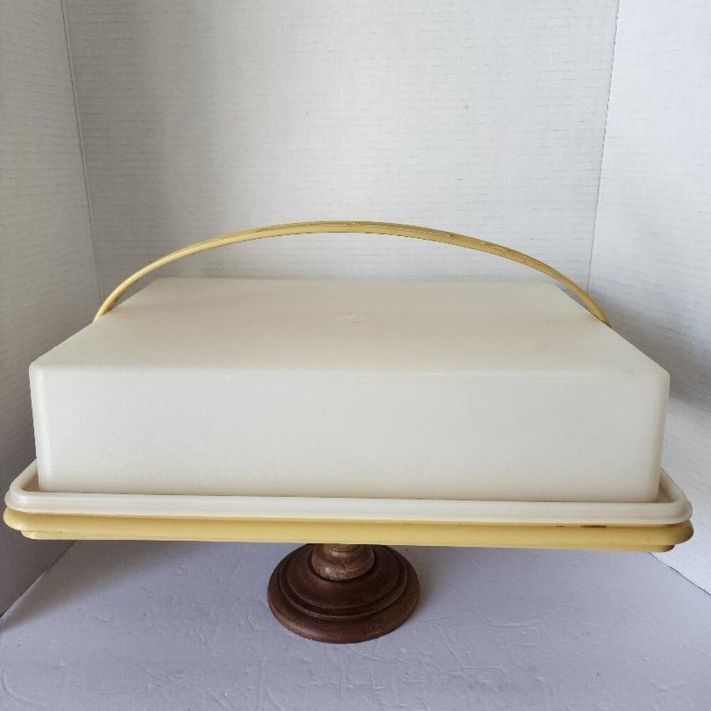 Vintage Tupperware 9" x 13" Cake Carrier w/ Base Lid Carry Handle 622-2